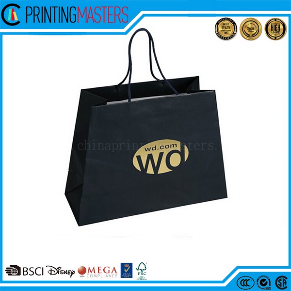 Orange Color Customized Paper Bags Printing