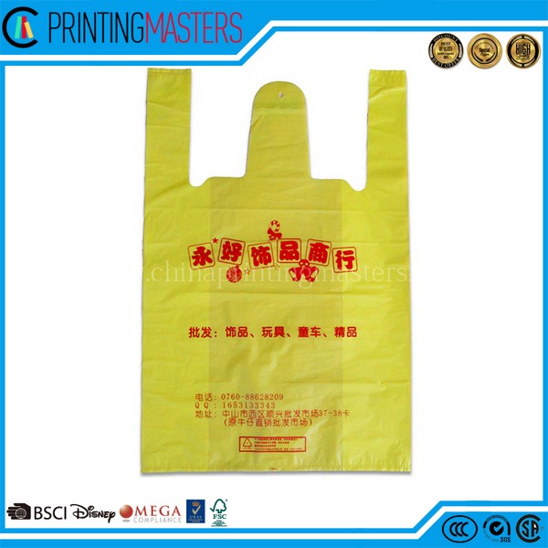 Cheap Custom Grocery Store Use T Shirt Bag Biogradable