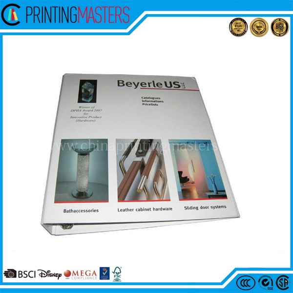 4C Printing Cardboard 3 Ring Binders With Low Cost