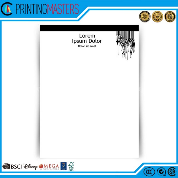 Manufacturer In China Cheap A4 Size Fancy Paper Embossed Letterhead Printing
