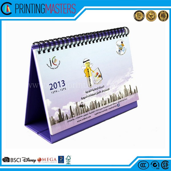 Factory Price High Quality Spiral Binding Desk Calendar