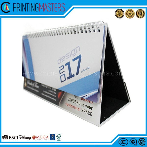 High Quality Customized Desk Spiral Calendar Printing