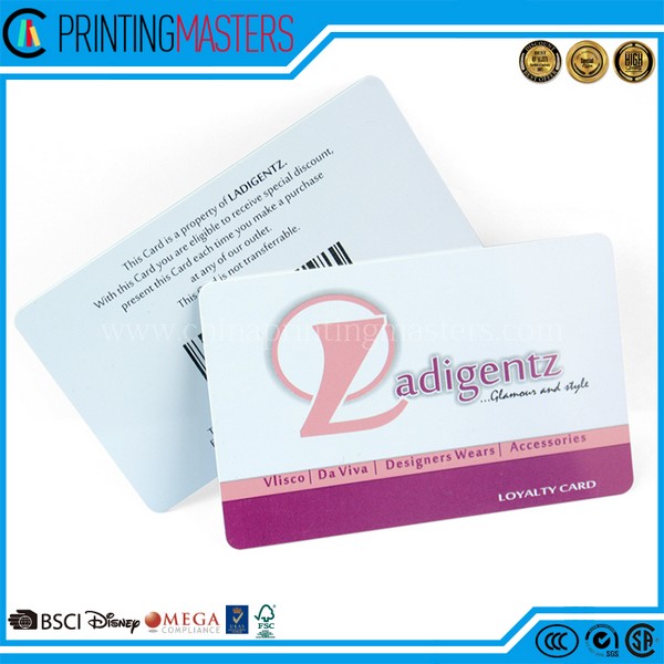 Glossy Finish Plastic Membership Card Printing Plastic