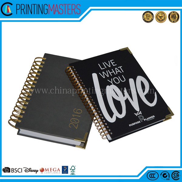 Custom 2017 Spiral Bound Daily Printing In China