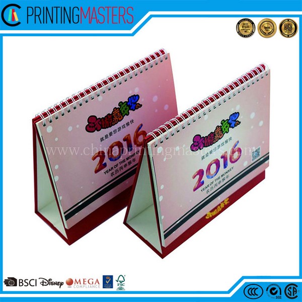 High Quality Spiral Bound Monthly Desk Calendar Printing