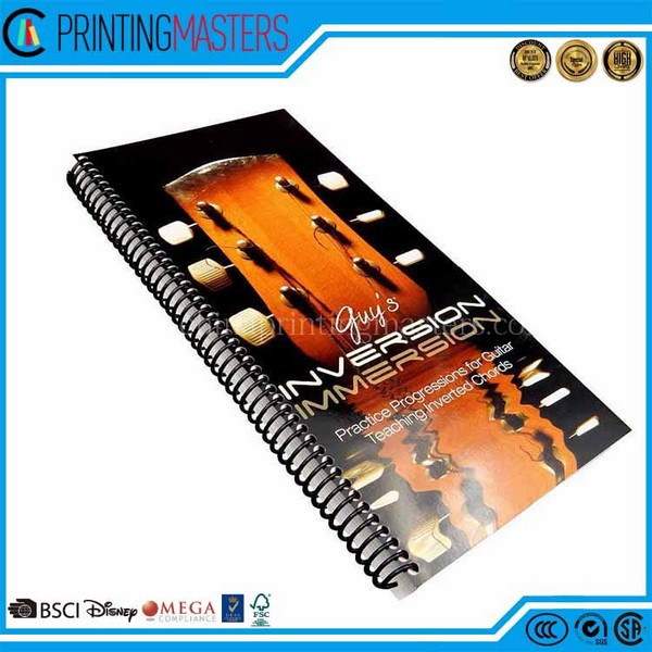 Full Color Cheap Custom High End Spiral Book Printing